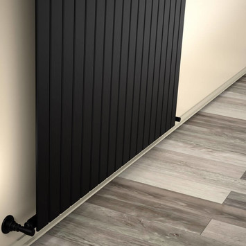 - Type 10V Decorative Radiator 400x1328 Matte Black  - Type 10V Decorative Radiator 400x1328 Matte Black
