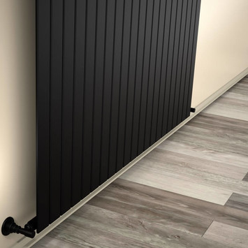 - Type 10V Decorative Radiator 400x1550 Matte Black  - Type 10V Decorative Radiator 400x1550 Matte Black