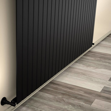 - Type 10V Decorative Radiator 400x1846 Matte Black  - Type 10V Decorative Radiator 400x1846 Matte Black