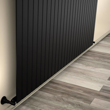 - Type 10V Decorative Radiator 400x1920 Matte Black  - Type 10V Decorative Radiator 400x1920 Matte Black