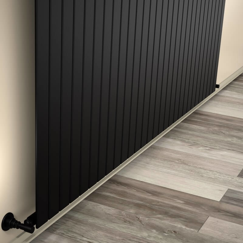 Type 10V Decorative Radiator 400x2142 Matte Black