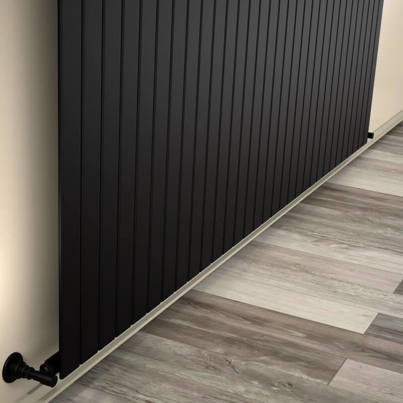 Type 10V Decorative Radiator 400x2290 Matte Black