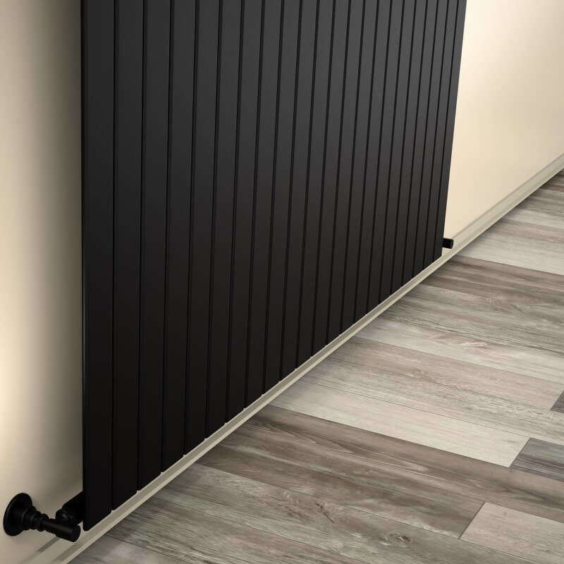 Type 10V Decorative Radiator 500x1624 Matte Black