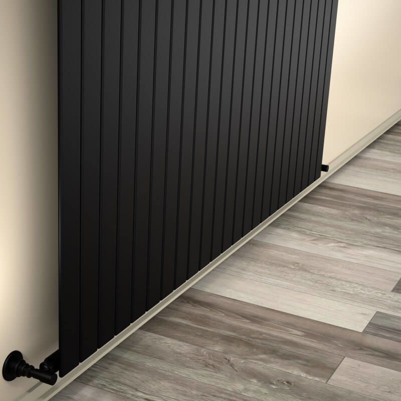 Type 10V Decorative Radiator 500x1698 Matte Black