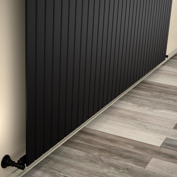 - Type 10V Decorative Radiator 600x2438 Matte Black  - Type 10V Decorative Radiator 600x2438 Matte Black