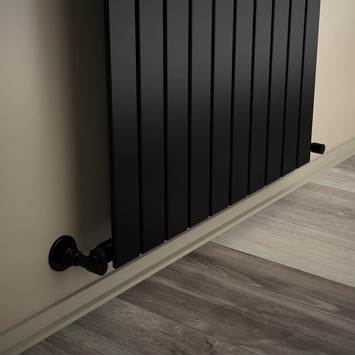 Radiva - Type 10V Radiateur Décoratif 1600x736 Noir mat 