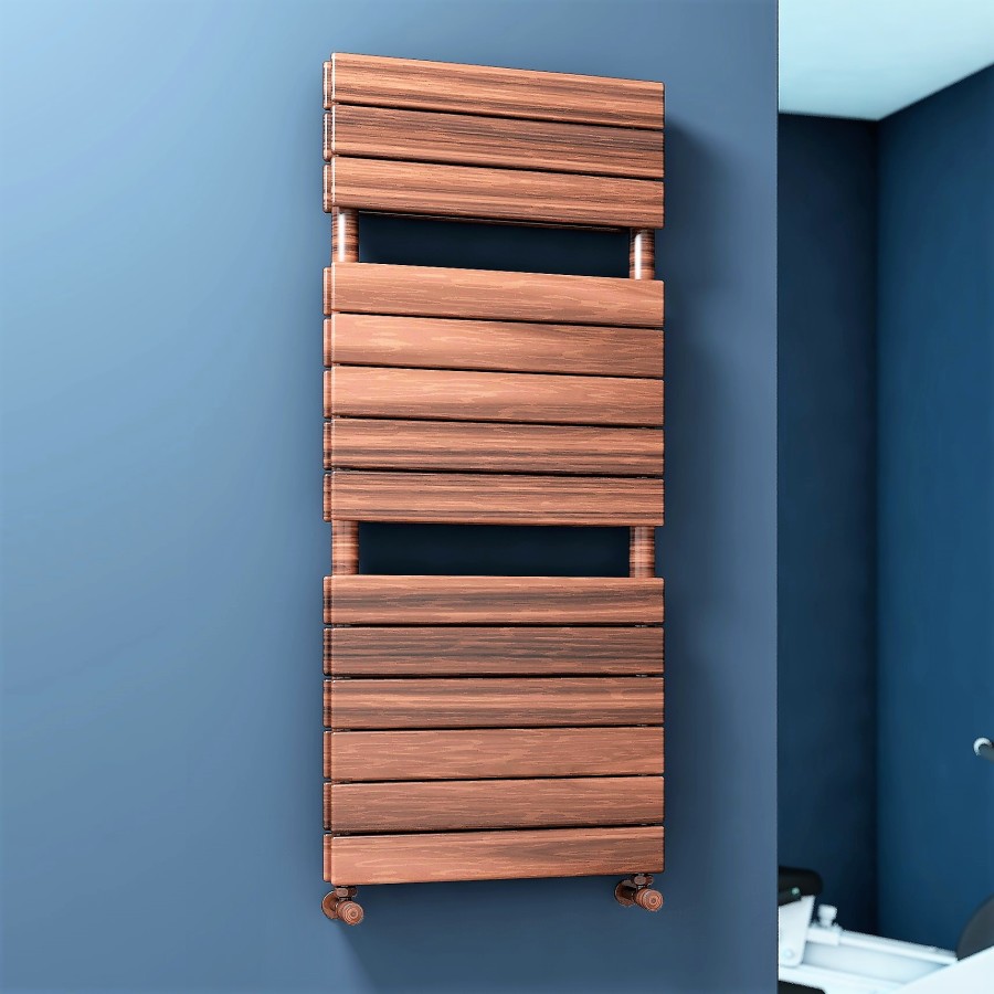 Type 20H Decorative Towel Warmer 500x1180 Wood Effect