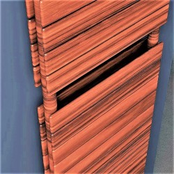 Type 20H Decorative Towel Warmer 500x1772 Wood Effect - Thumbnail