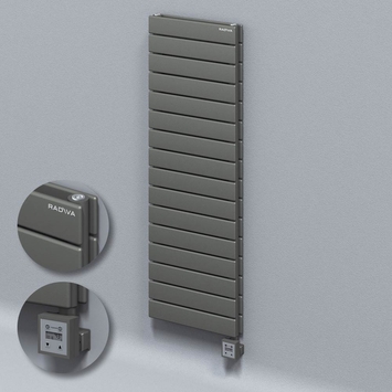  - Type 20H Electric Steel Decorative Radiator 1180x400 Anthracite (KTX3 Thermostat) 1000W