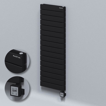 Radiva - Type 20H Electric Steel Decorative Radiator 1180x400 Black (KTX3 Thermostat) 1000W