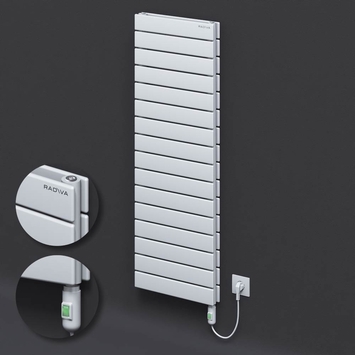 Radiva - Type 20H Electric Steel Decorative Radiator 1180x400 White (On/Off Button) 900W