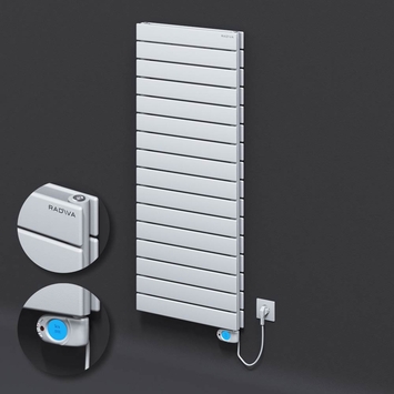 Radiva - Type 20H Electric Steel Decorative Radiator 1180x500 White (Musa Thermostat) 900W