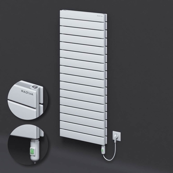 Radiva - Type 20H Electric Steel Decorative Radiator 1180x500 White (On/Off Button) 900W