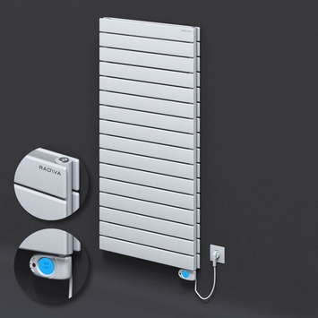 Radiva - Type 20H Electric Steel Decorative Radiator 1180x600 White (Musa Thermostat) 1200W