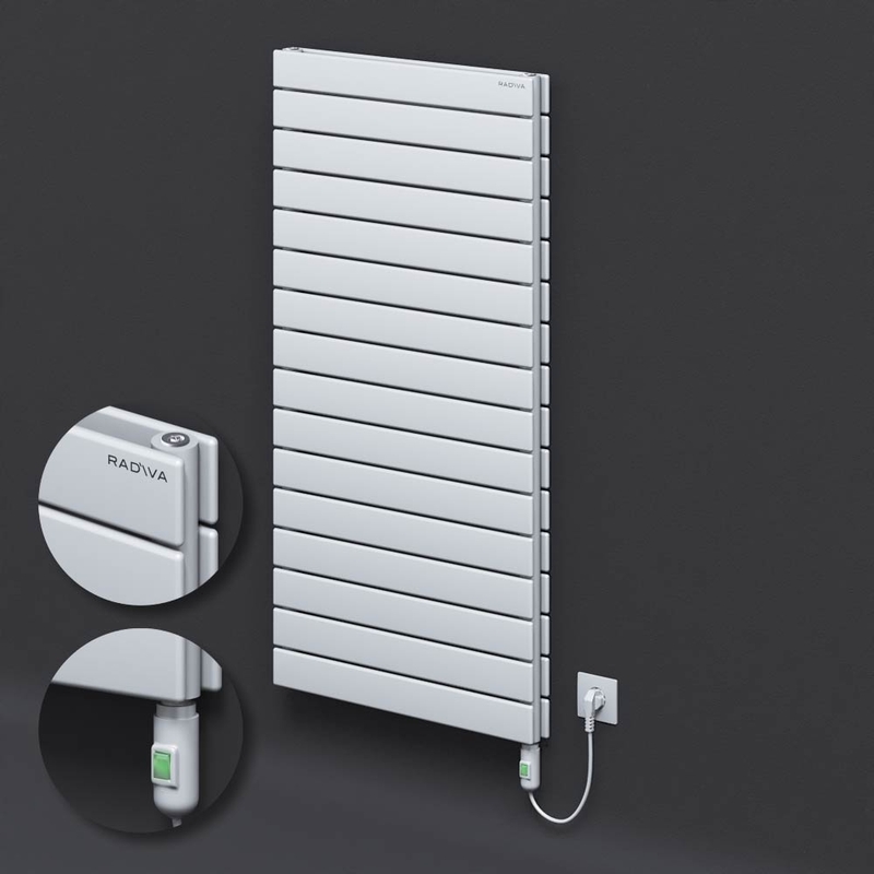 Type 20H Electric Steel Decorative Radiator 1180x600 White (On/Off Button) 1200W