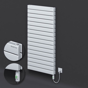 Radiva - Type 20H Electric Steel Decorative Radiator 1180x600 White (On/Off Button) 1200W