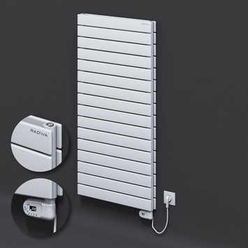 Radiva - Type 20H Electric Steel Decorative Radiator 1180x600 White (Thesis Thermostat) 900W