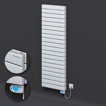 Radiva - Type 20H Electric Steel Decorative Radiator 1476x500 White (Musa Thermostat) 1200W