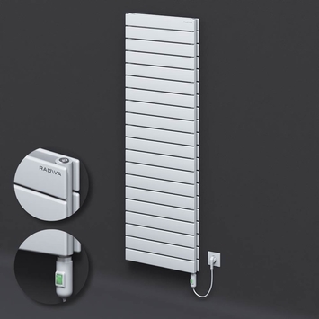 Radiva - Type 20H Electric Steel Decorative Radiator 1476x500 White (On/Off Button) 1200W