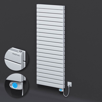 Radiva - Type 20H Electric Steel Decorative Radiator 1476x600 White (Musa Thermostat) 1500W