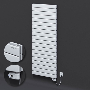  - Type 20H Electric Steel Decorative Radiator 1476x600 White (Thesis Thermostat) 900W