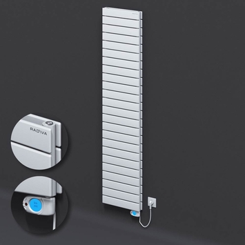 Radiva - Type 20H Electric Steel Decorative Radiator 1772x400 White (Musa Thermostat) 1200W