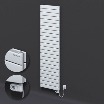  - Type 20H Electric Steel Decorative Radiator 1772x500 White (Thesis Thermostat) 900W