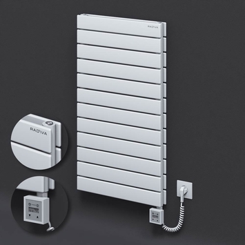 Radiva - Type 20H Electric Steel Decorative Radiator 884x500 White (KTX3 Thermostat) 1000W Spiral Cable