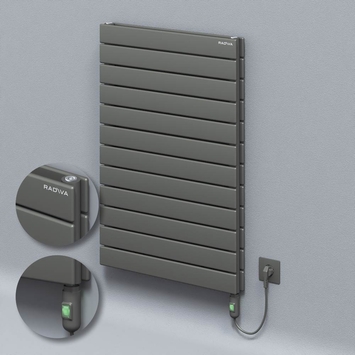 Radiva - Type 20H Electric Steel Decorative Radiator 884x600 Anthracite (On/Off Button) 900W