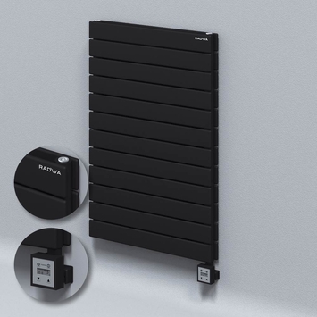 Radiva - Type 20H Electric Steel Decorative Radiator 884x600 Black (KTX3 Thermostat) 1000W