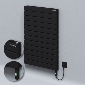  - Type 20H Electric Steel Decorative Radiator 884x600 Black (On/Off Button) 900W