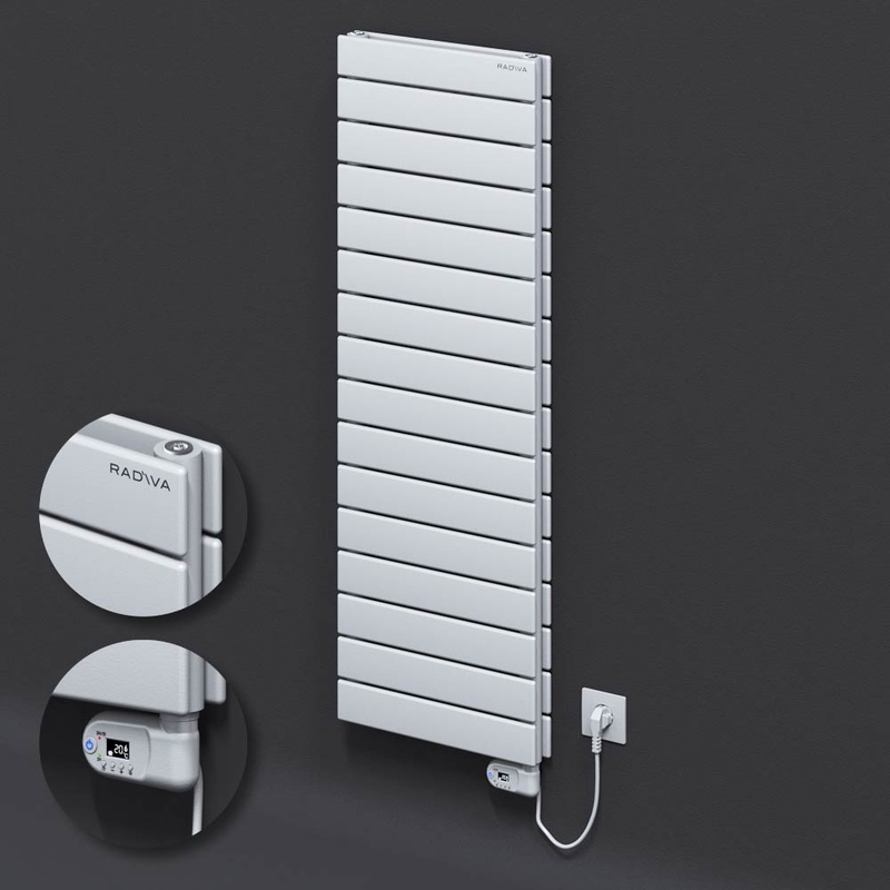 Type 20H Electric Steel Radiateur Décoratif 1180x400 Blanc (Thesis Thermostat) 900W