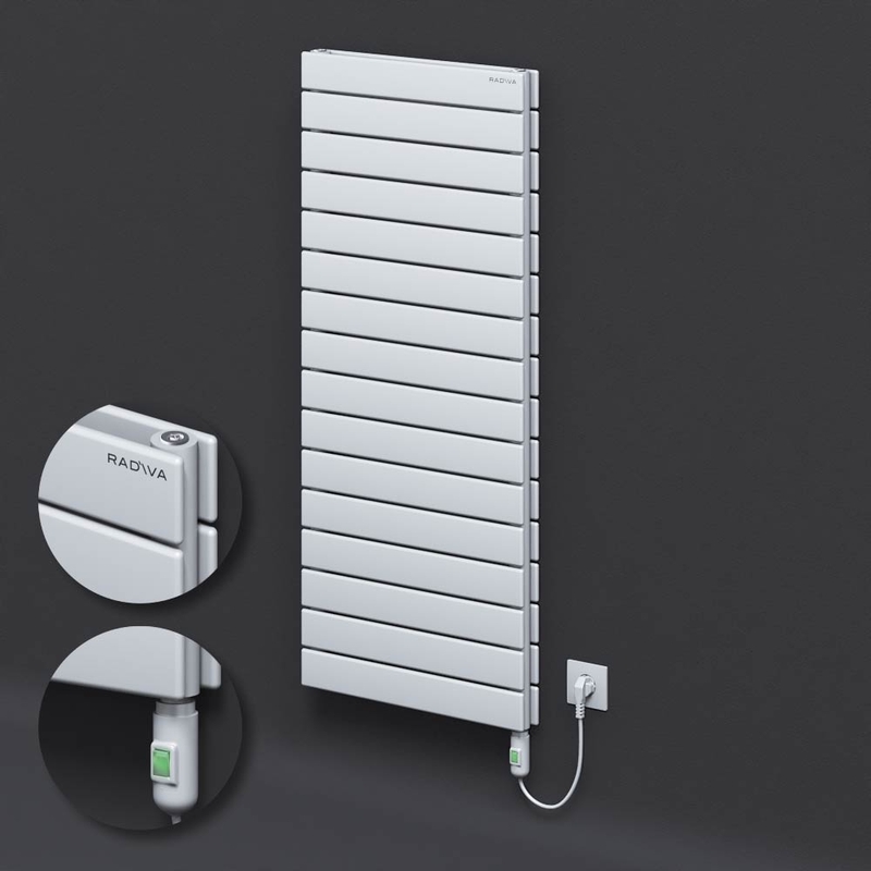 Type 20H Electric Steel Radiateur Décoratif 1180x500 Blanc (Bouton Marche/Arrêt) 900W