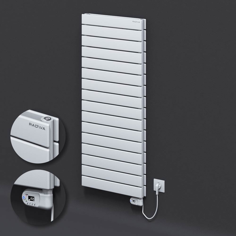 Type 20H Electric Steel Radiateur Décoratif 1180x500 Blanc (Thesis Thermostat) 900W