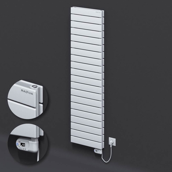  - Type 20H Electric Steel Radiateur Décoratif 1476x400 Blanc (Thesis Thermostat) 900W