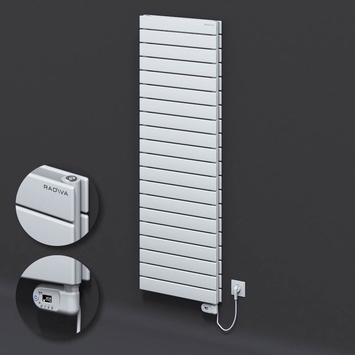 Radiva - Type 20H Electric Steel Radiateur Décoratif 1476x500 Blanc (Thesis Thermostat) 900W
