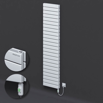  - Type 20H Electric Steel Radiateur Décoratif 1772x400 Blanc (Bouton Marche/Arrêt) 1200W