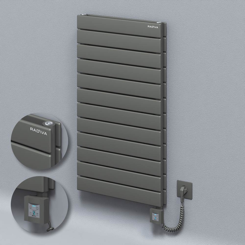 Type 20H Electric Steel Radiateur Décoratif 884x500 Anthracite (KTX4 Thermostat) 1000W Câble spiralé