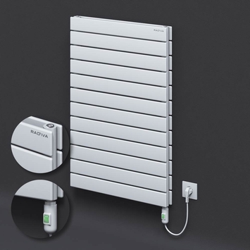 Radiva - Type 20H Electric Steel Radiateur Décoratif 884x600 Blanc (Bouton Marche/Arrêt) 900W