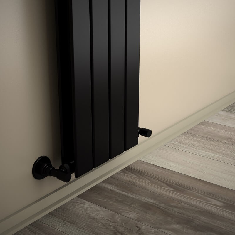 Type 20V Decorative Radiator 1200x292 Matte Black