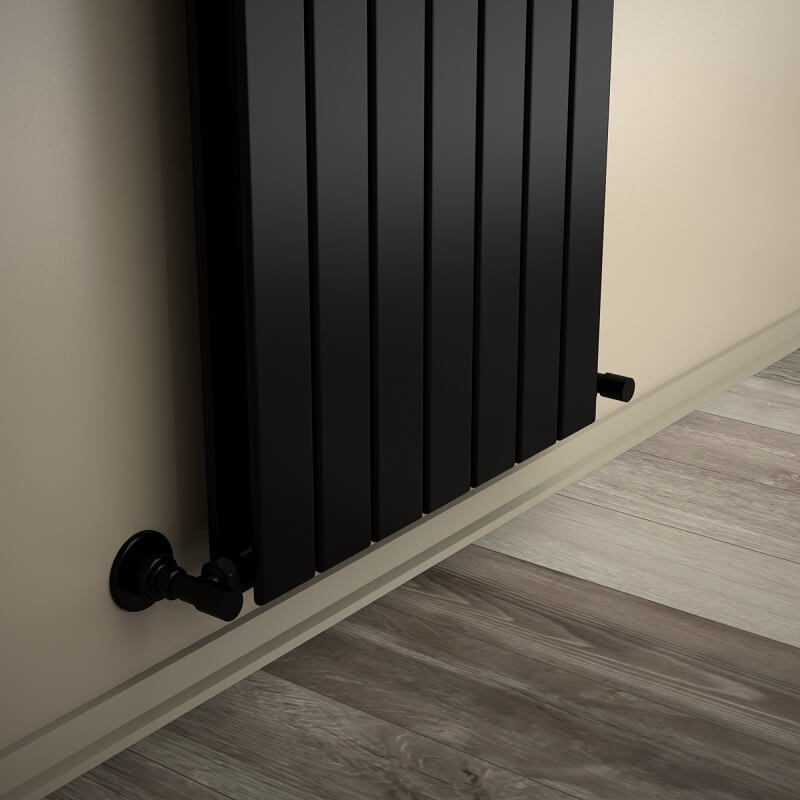 Type 20V Decorative Radiator 1800x514 Matte Black