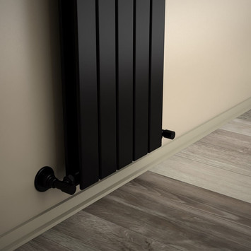 - Type 20V Decorative Radiator 2200x366 Matte Black  - Type 20V Decorative Radiator 2200x366 Matte Black
