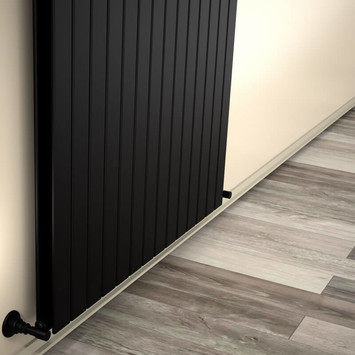- Type 20V Decorative Radiator 400x1032 Matte Black  - Type 20V Decorative Radiator 400x1032 Matte Black
