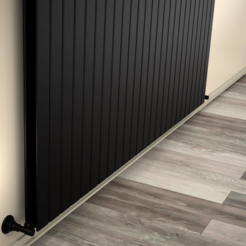 - Type 20V Decorative Radiator 400x1846 Matte Black  - Type 20V Decorative Radiator 400x1846 Matte Black