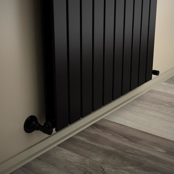 - Type 20V Decorative Radiator 400x736 Matte Black  - Type 20V Decorative Radiator 400x736 Matte Black