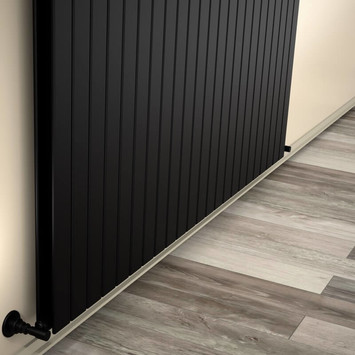 - Type 20V Decorative Radiator 500x1698 Matte Black  - Type 20V Decorative Radiator 500x1698 Matte Black