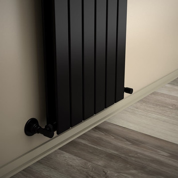- Type 20V Decorative Radiator 900x440 Matte Black  - Type 20V Decorative Radiator 900x440 Matte Black