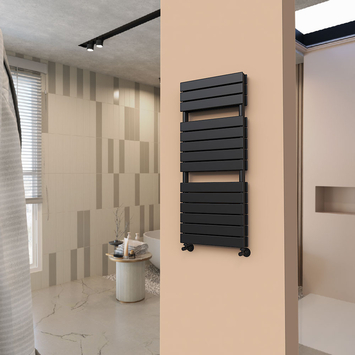 - Type 21H Decorative Towel Warmer 500x1180 Matt Black  - Type 21H Decorative Towel Warmer 500x1180 Matt Black