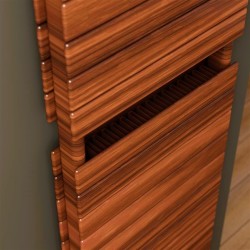 Type 21H Decorative Towel Warmer 500x1180 Wood Effect - Thumbnail