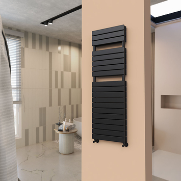 - Type 21H Decorative Towel Warmer 500x1550 Matt Black  - Type 21H Decorative Towel Warmer 500x1550 Matt Black